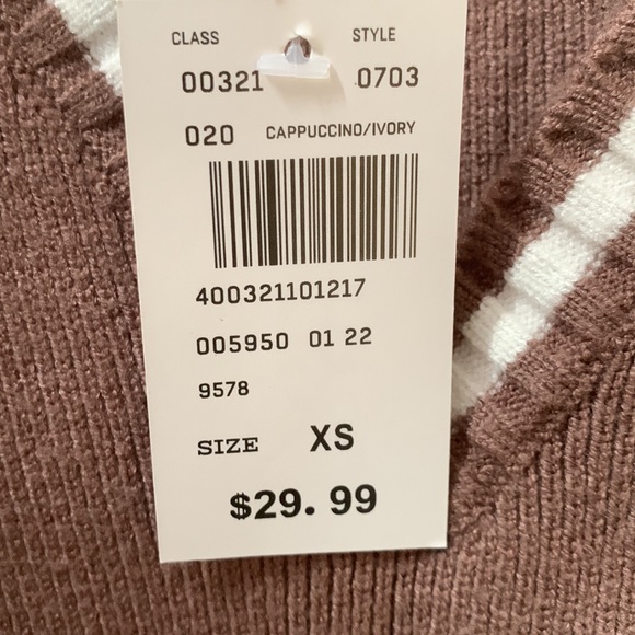 Eclipse Brown Sweater Vest - Ladies Size XS - Picture 5 of 5